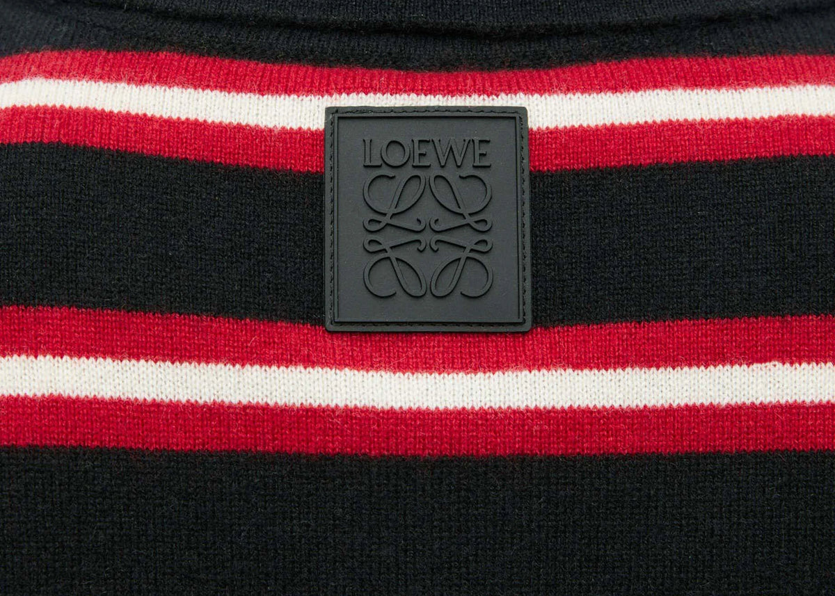 LOEWE Polo Sweater in Wool Black - vue secondaire B