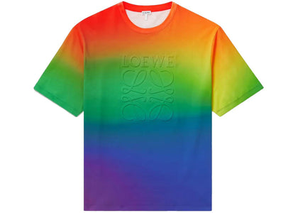 LOEWE Rainbow Anagram Cotton T-Shirt Multicolor - apparel view 2