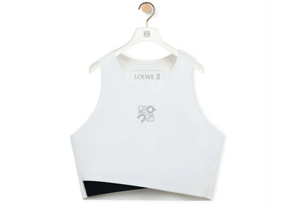 LOEWE x ON Technical Jersey Performance Top White - authentic LOEWE apparel