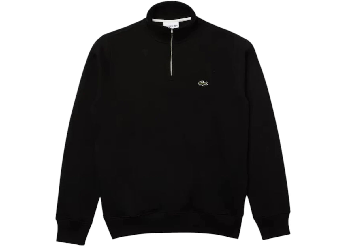 Lacoste Zip-Up High Neck Interlock Sweatshirt Black - vue 360