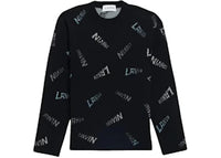 Lanvin Allover Logo Wool Sweater Black