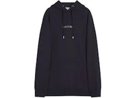 Lanvin Embroidered Loose Logo Hoodie Black