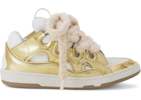 Lanvin Leather Curb Mesh Laces Gold - vue 360