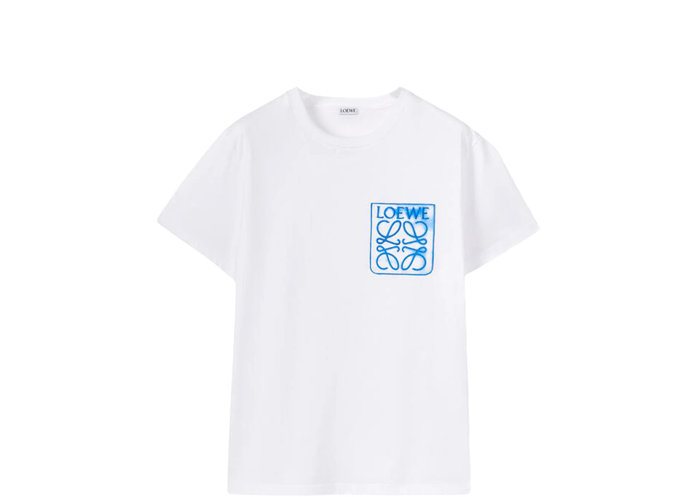 LOEWE Anagram Fake Pocket T-shirt White/Blue - vue secondaire A