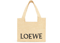 LOEWE Front Tote Medium Raffia Natural