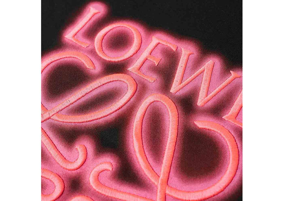 LOEWE Neon T-shirt Black/Fluo Pink - vue secondaire B