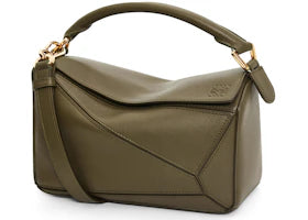 LOEWE Puzzle Bag Small Dark Khaki Green - vue 360