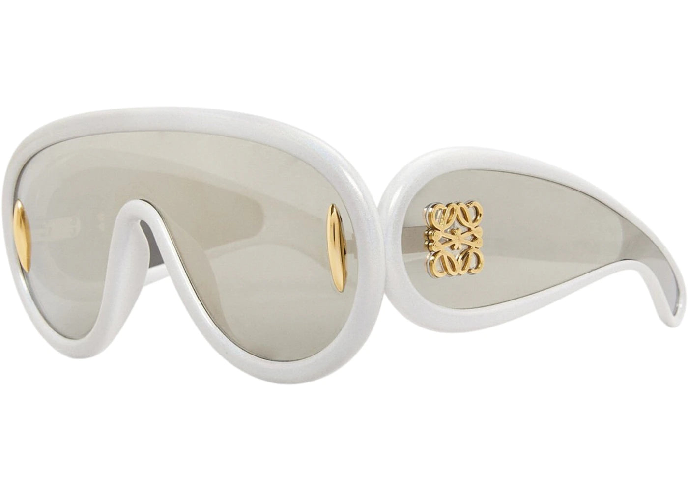 LOEWE Wave Mask Sunglasses White Holographic - vue secondaire A