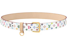 Louis Vuitton x Takashi Murakami LV D-Ring 30mm Belt White Multicolored - vue 360