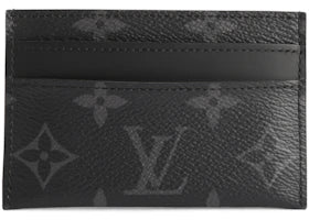 Louis Vuitton Card Holder Porte Cartes Double Monogram Eclipse Black/Grey - vue 360