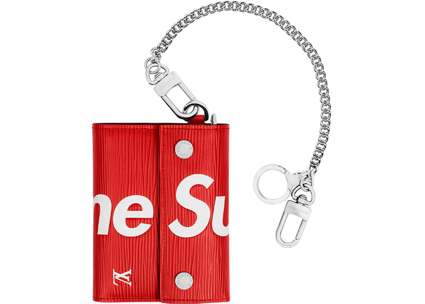 Louis Vuitton x Supreme Chain Wallet Epi Red - vue 360