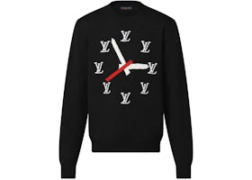 Louis Vuitton Clock Instarsia Pullover Black - authentic Louis Vuitton product