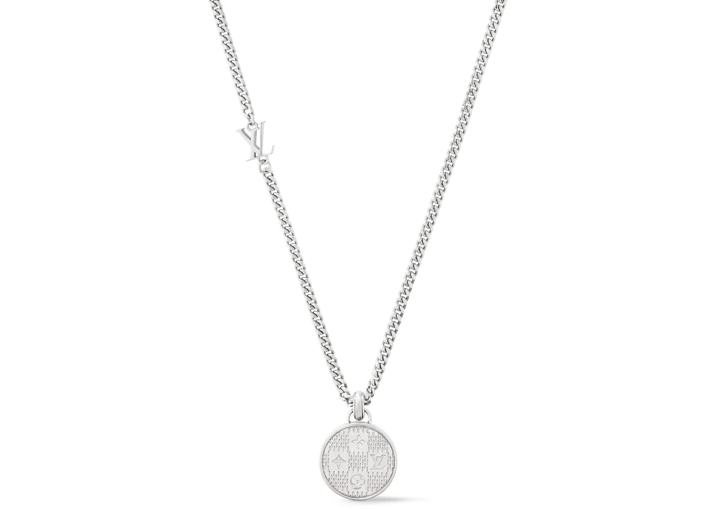 Louis Vuitton Damier Staples Pendant Silver - vue 360