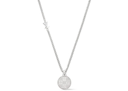 Louis Vuitton Damier Staples Pendant Silver - authentic Louis Vuitton product