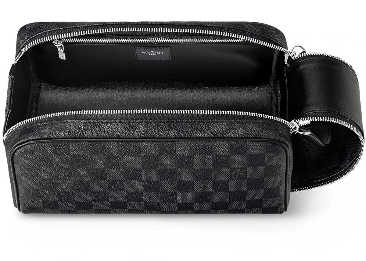 Louis Vuitton Dopp Kit Toilet Pouch Damier Graphite Canvas - vue secondaire B