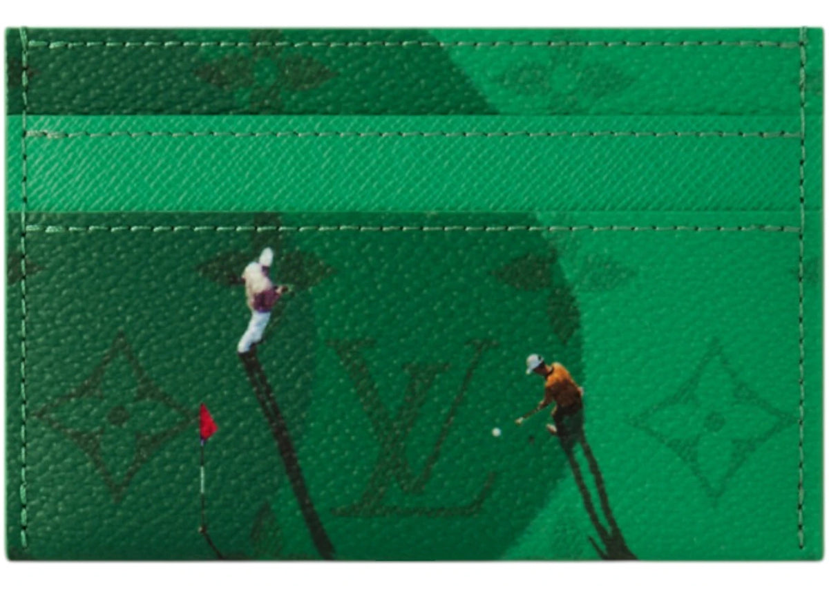Louis Vuitton Golf Double Card Case Green - vue 360