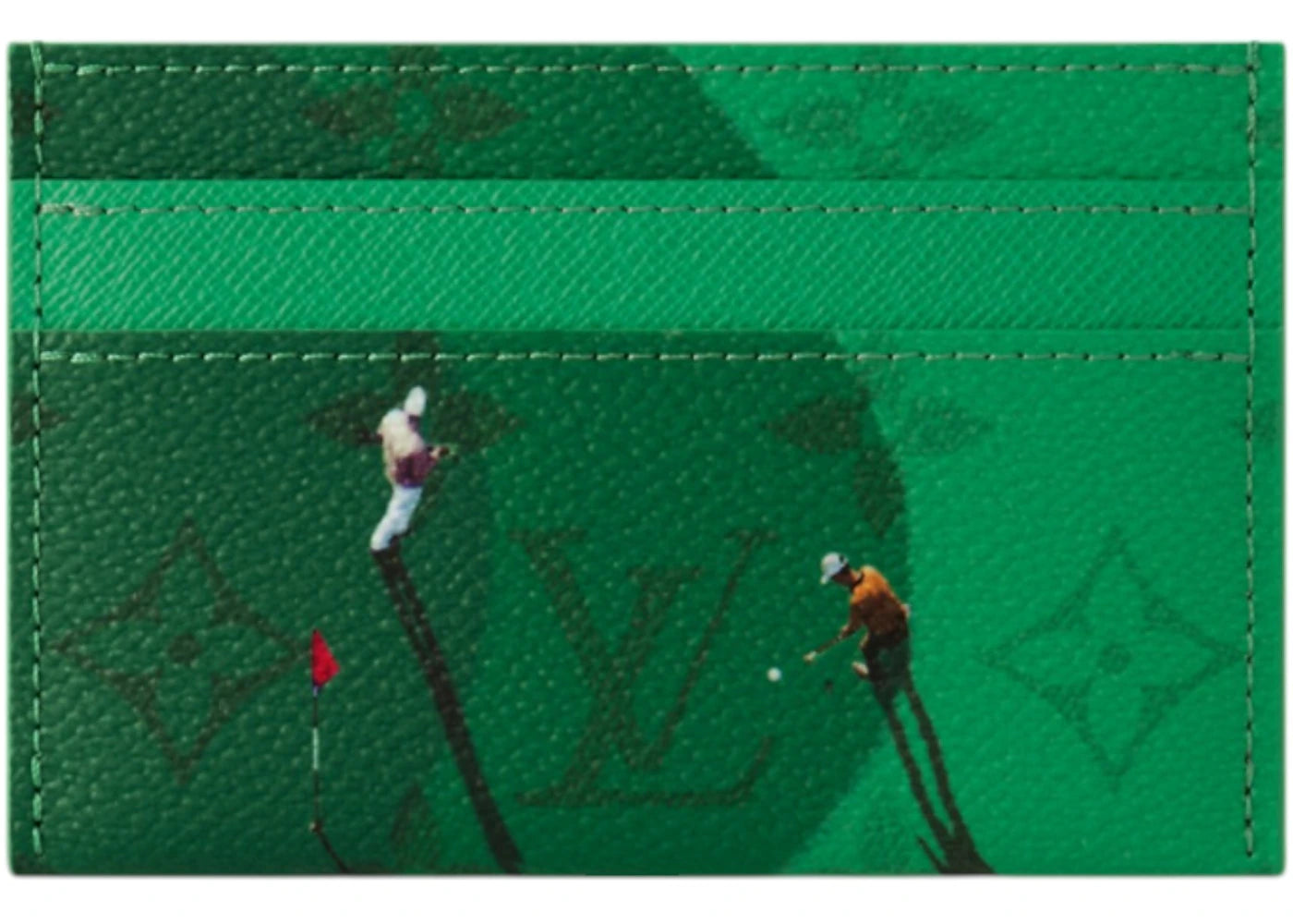 Louis Vuitton Golf Double Card Case Green - vue 360