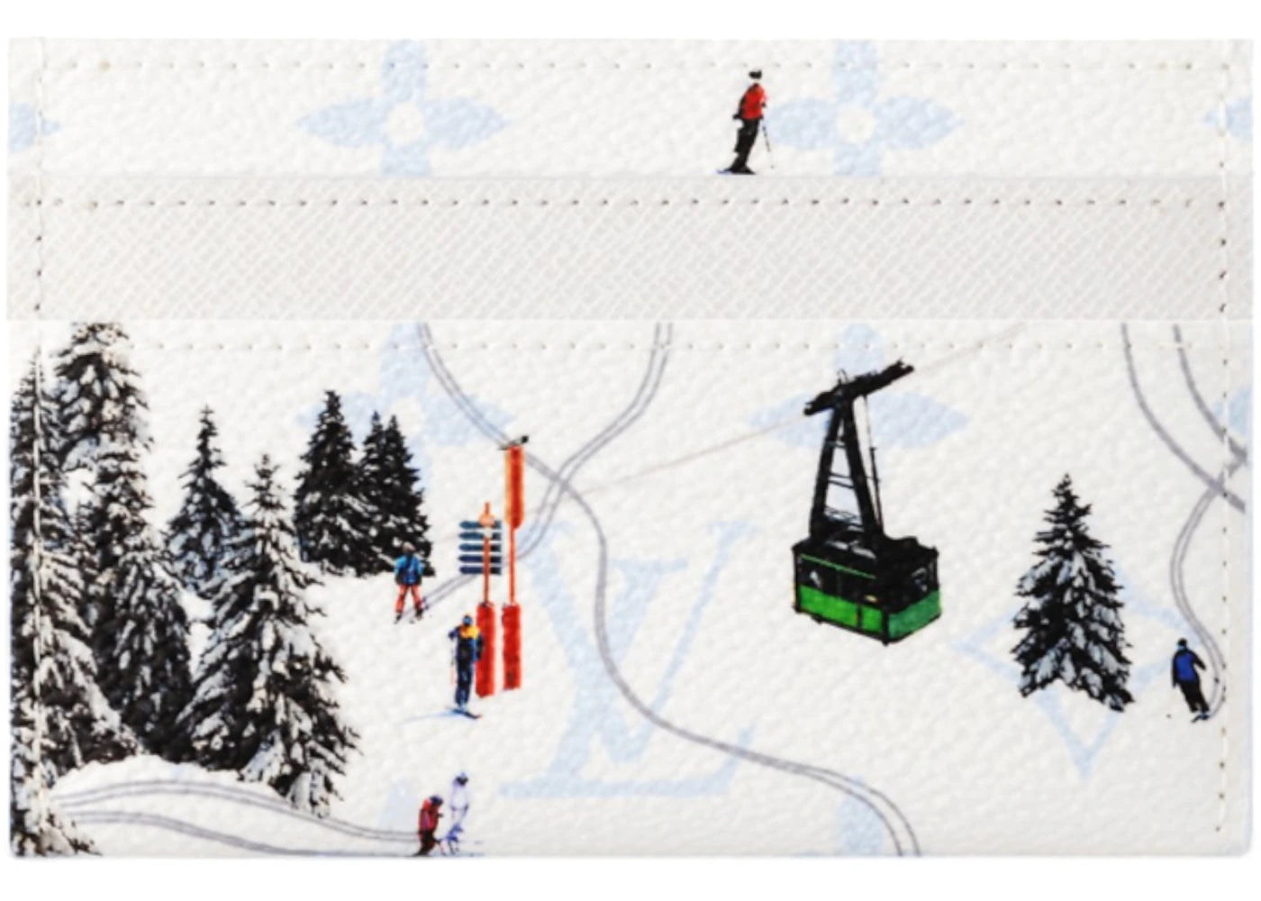 Louis Vuitton Ski Double Card Case White - vue 360