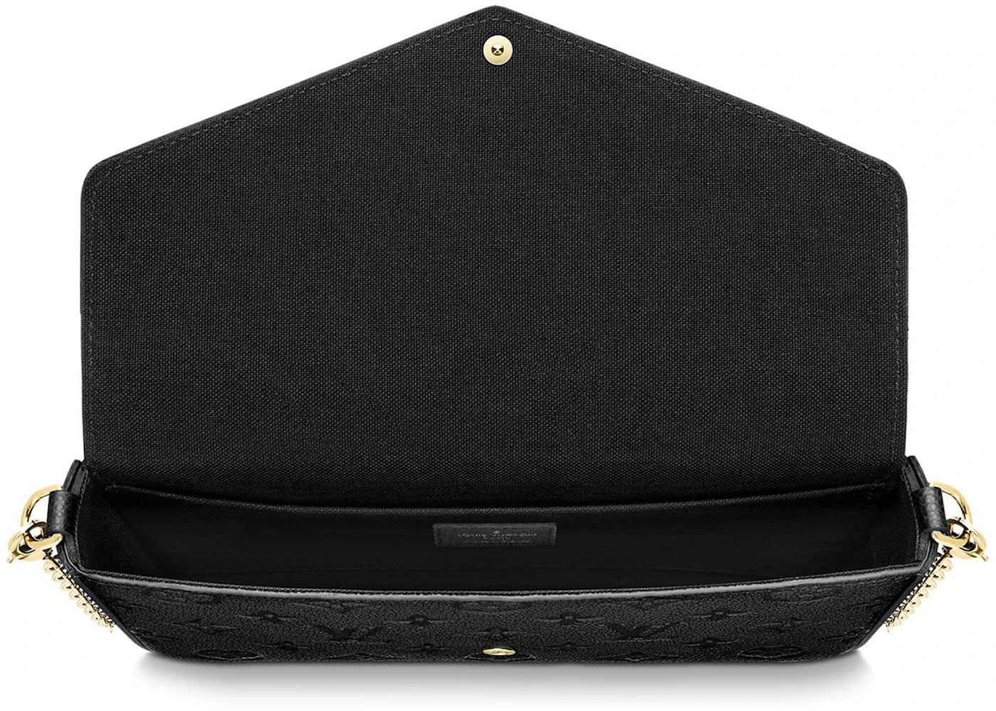 Louis Vuitton Felicie Pochette Monogram Empreinte Black - vue secondaire B