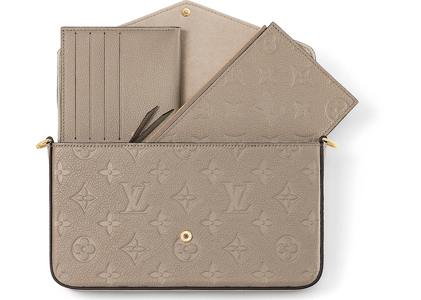 Louis Vuitton Felicie Pochette Turtledove - vue secondaire A