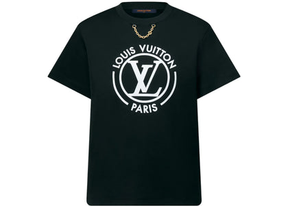 Louis Vuitton Flocked LV T-shirt Black/White - authentic Louis Vuitton apparel