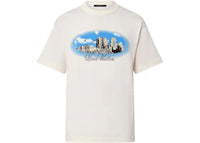 Louis Vuitton Graphic Short-Sleeved Cotton Crewneck Vanilla