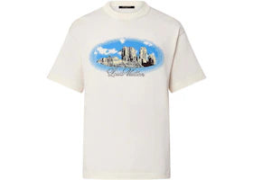Louis Vuitton Graphic Short-Sleeved Cotton Crewneck Vanilla