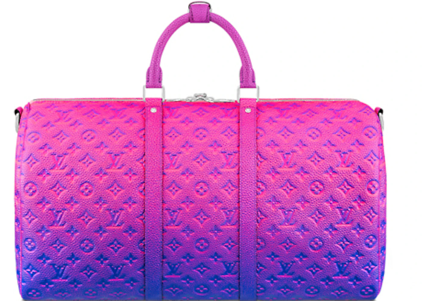 Louis Vuitton Keepall 50B Taurillon Illusion Blue/Pink - vue secondaire A