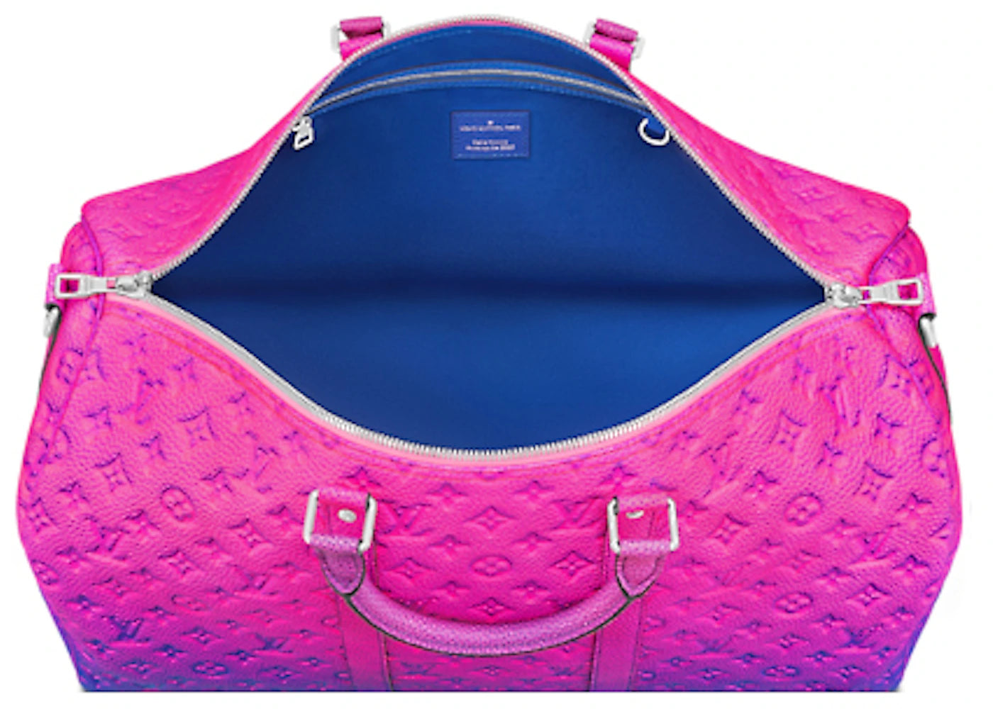Louis Vuitton Keepall 50B Taurillon Illusion Blue/Pink - vue secondaire B