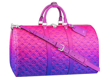 Louis Vuitton Keepall 50B Taurillon Illusion Blue/Pink - authentic Louis Vuitton product