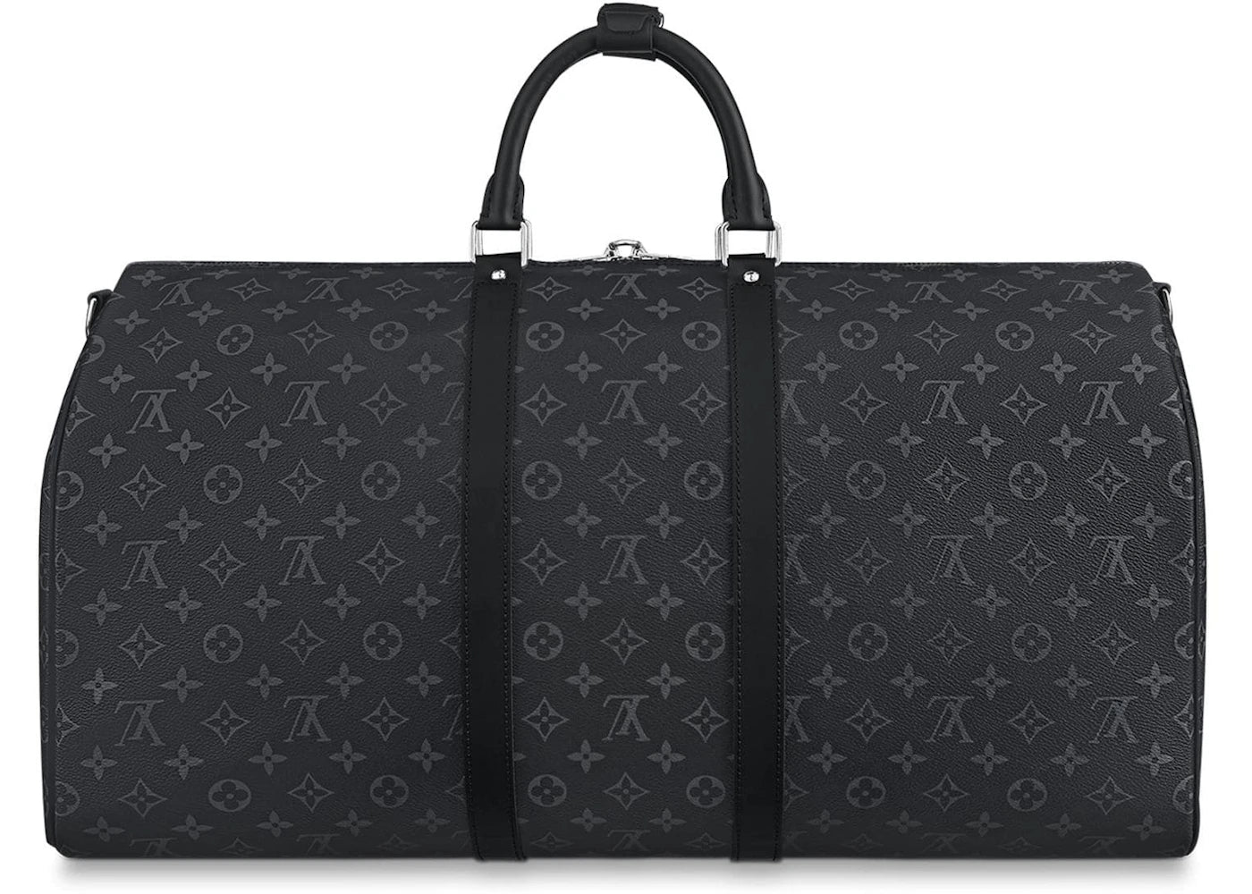 Louis Vuitton Keepall Bandouliere Monogram Eclipse 55 Black/Grey - vue secondaire B
