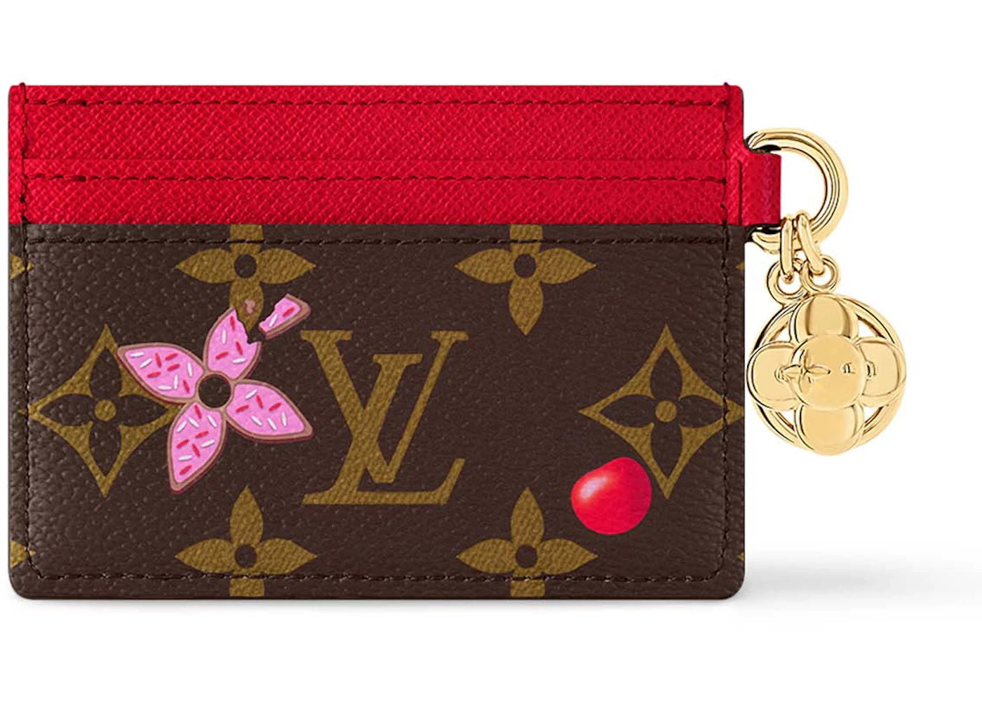 Louis Vuitton LV Charms Card Holder Monogram/Candy Red - vue secondaire A