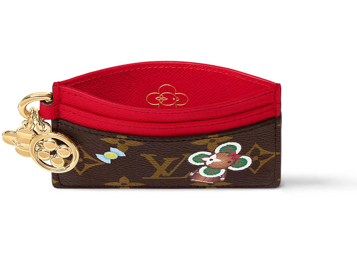 Louis Vuitton LV Charms Card Holder Monogram/Candy Red - vue secondaire B