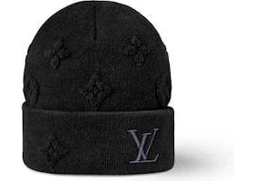 Louis Vuitton LV Crush Monogram Beanie Black - vue 360