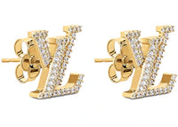 Louis Vuitton LV Iconic Earrings Gold/Rhinestone