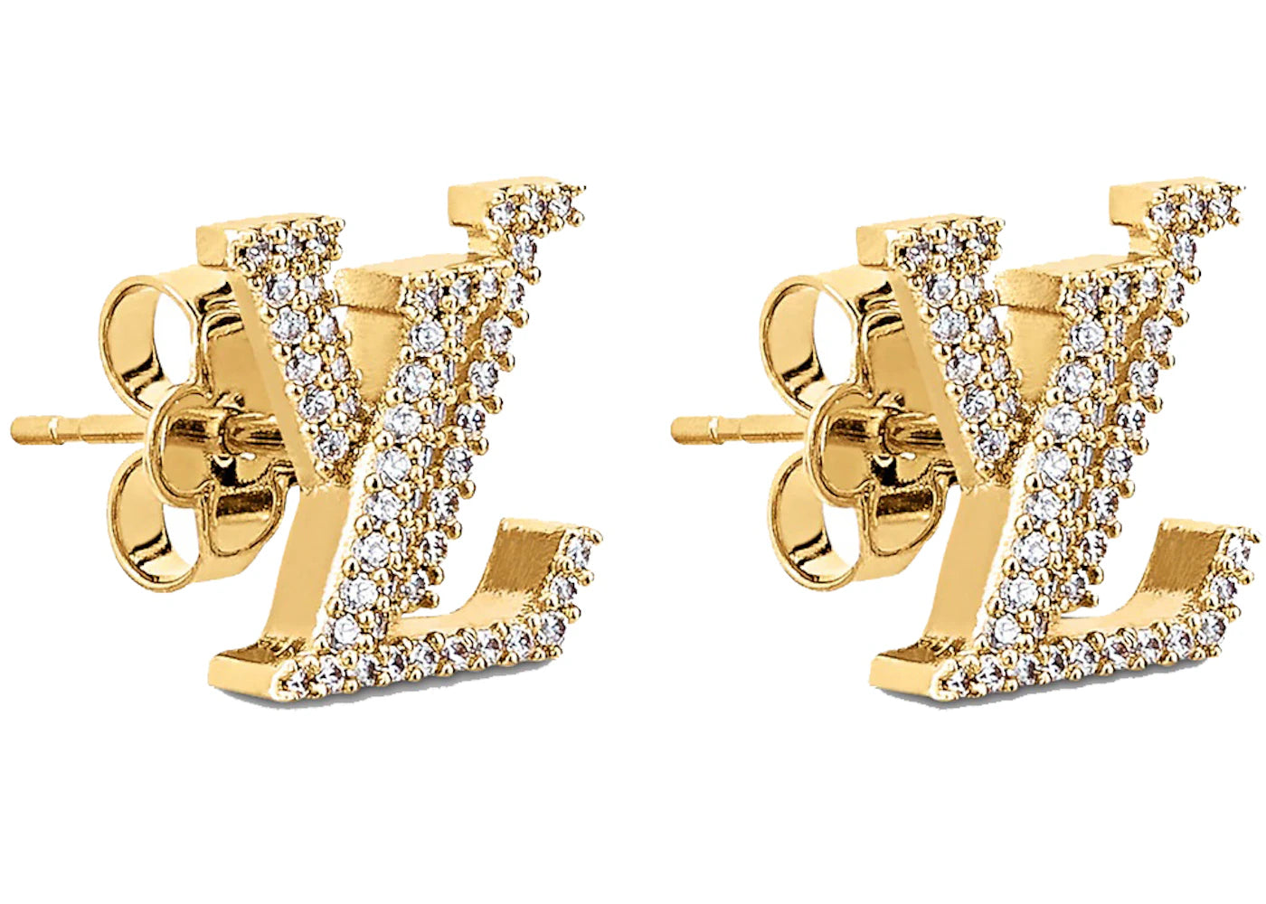 Louis Vuitton LV Iconic Earrings Gold/Rhinestone - vue secondaire A