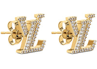 Louis Vuitton LV Iconic Earrings Gold/Rhinestone
