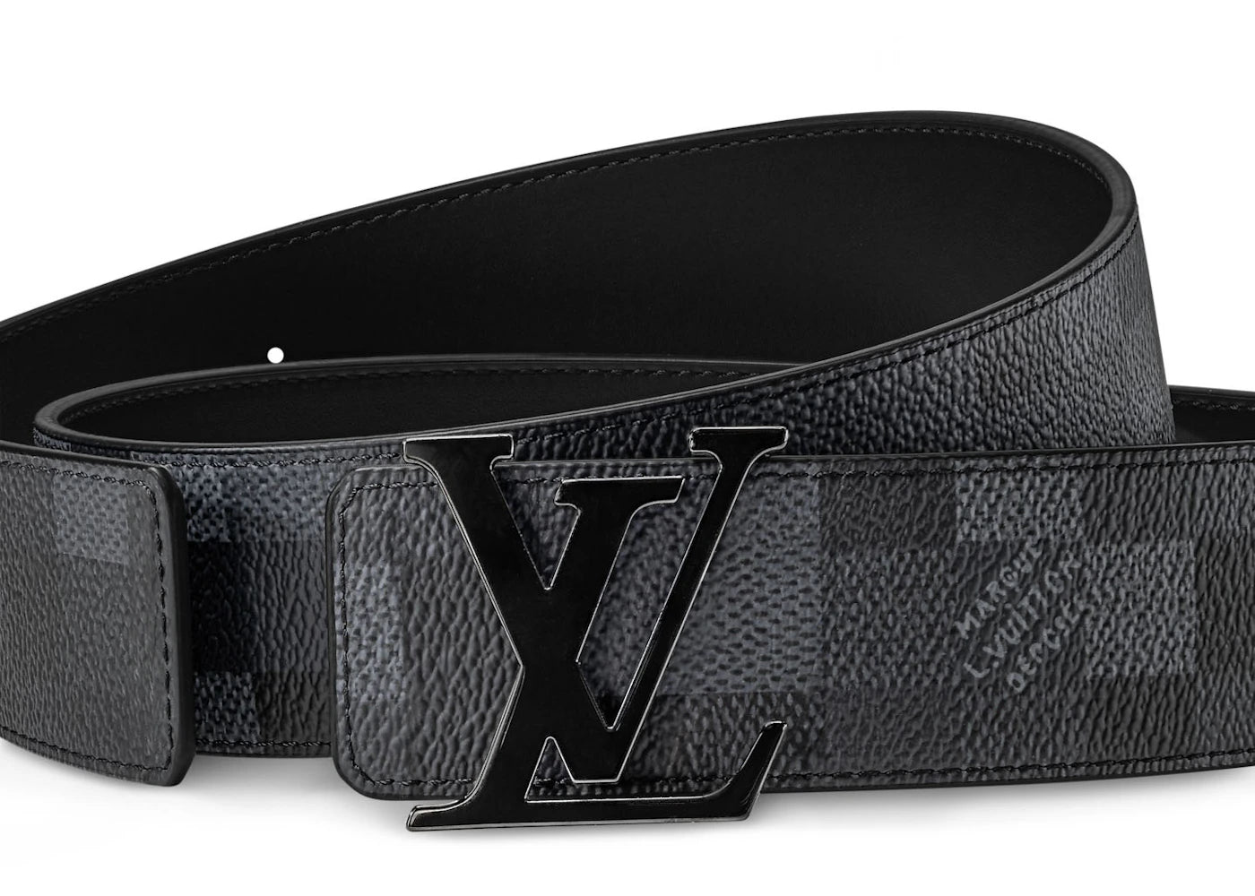 Louis Vuitton LV Initiales Damoflage 40mm Reversible Belt Black - vue secondaire B