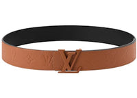 Louis Vuitton LV Initials Taurillon Monogram 40mm Reversible Belt Camel Brown / Black