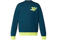 Louis Vuitton LV Logo Signature Crewneck Sweater Green/Yellow
