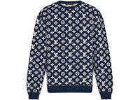 Louis Vuitton LV Monogram Jacquard Crewneck Blue/White