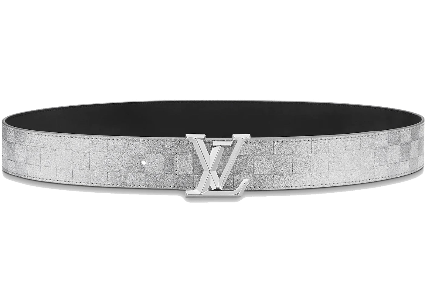 Louis Vuitton LV Pyramide Glitter 40MM Reversible Belt Silver/Black - vue secondaire A