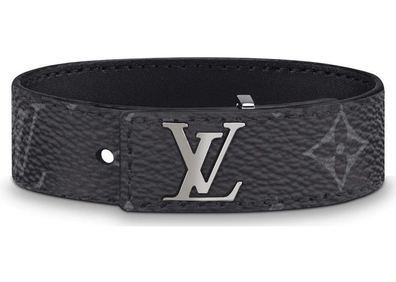 Louis Vuitton LV Slim Bracelet Monogram Eclipse Black sneakers - authentic Louis Vuitton shoes