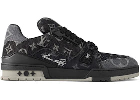 Louis Vuitton LV Trainer Black Monogram Denim - vue 360