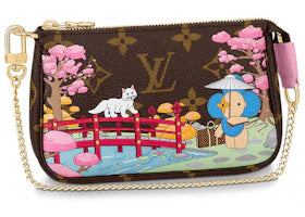 Louis Vuitton Mini Pochette Accessoires Monogram Vivienne Wisteria Pink - vue secondaire A