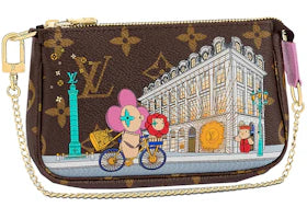 Louis Vuitton Mini Pochette Accessoires Vivienne Holiday Monogram Canvas/Pink - vue 360