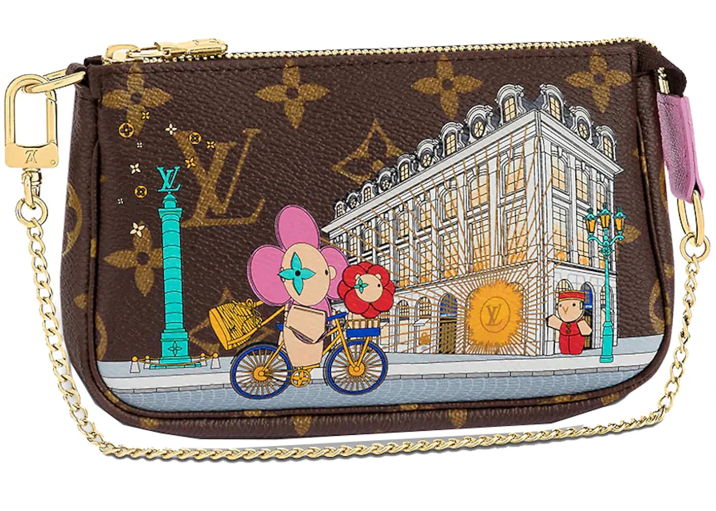 Louis Vuitton Mini Pochette Accessoires Vivienne Holiday Monogram Canvas/Pink - vue secondaire A