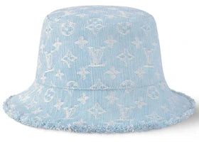 Louis Vuitton Monogram Denim Bucket Hat Denim Blue - vue 360