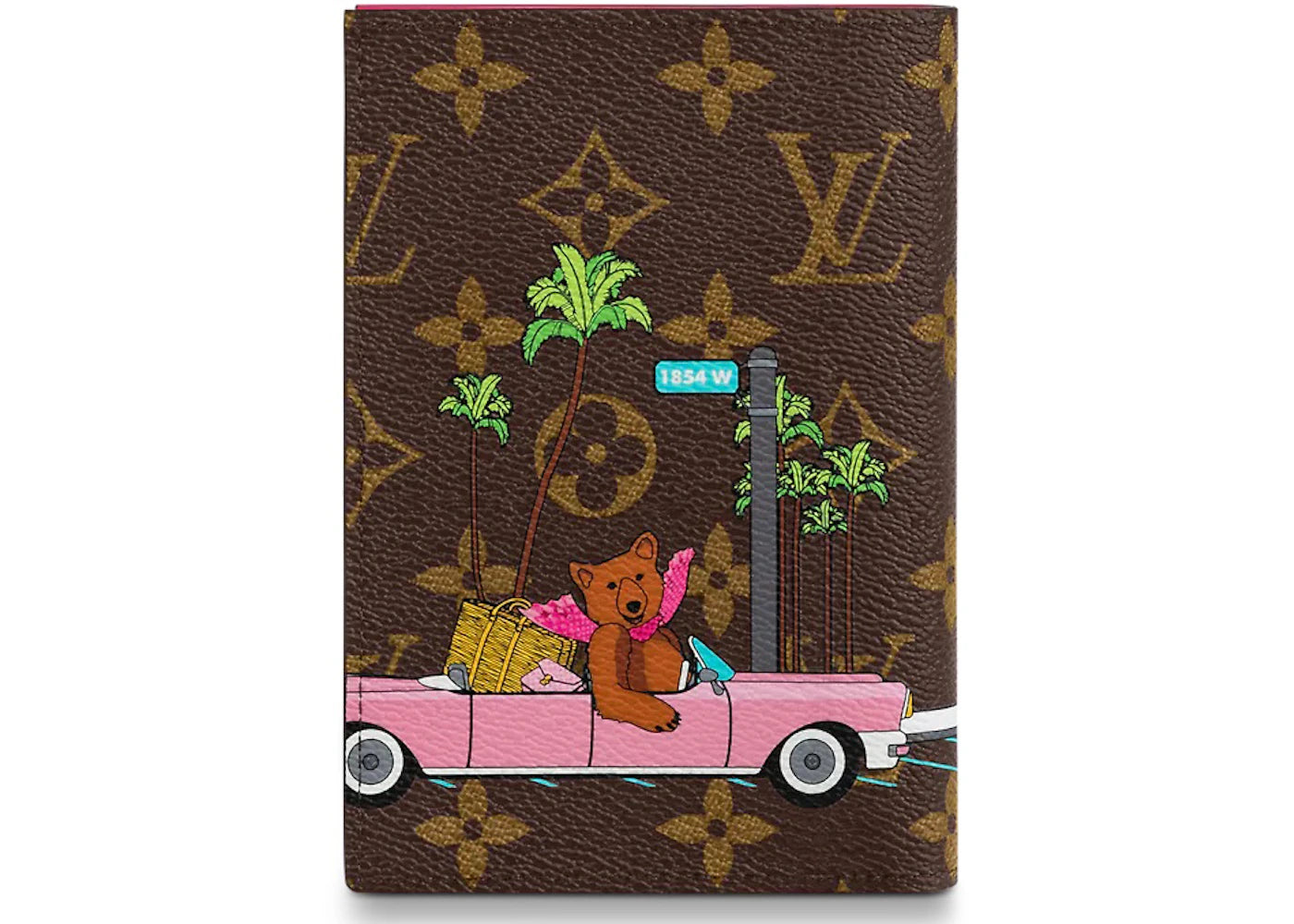 Louis Vuitton Passport Cover Monogram Vivienne Fuchsia Pink - vue secondaire B