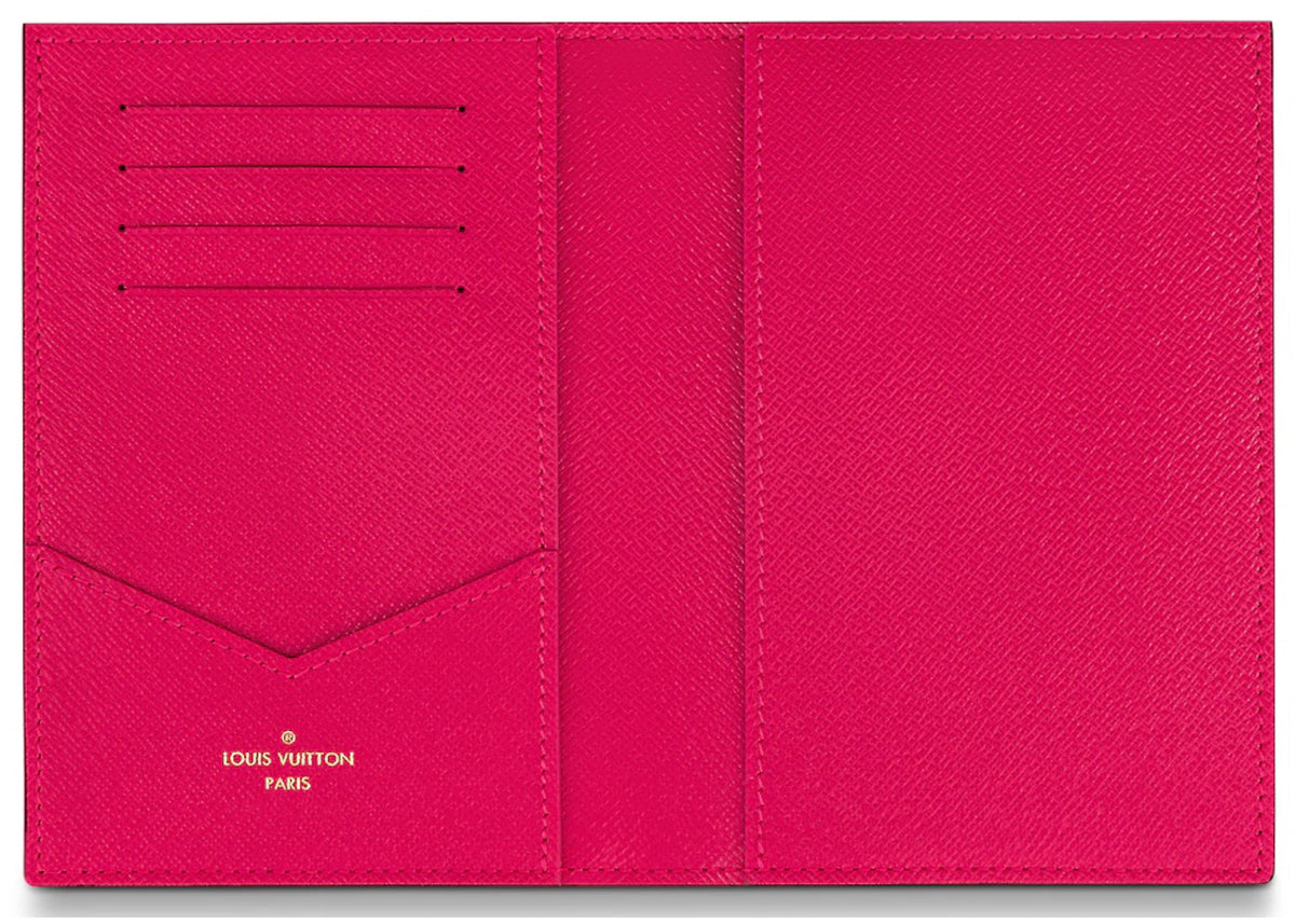Louis Vuitton Passport Cover Monogram Vivienne Fuchsia Pink - vue secondaire B